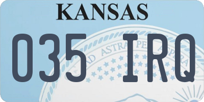 KS license plate 035IRQ
