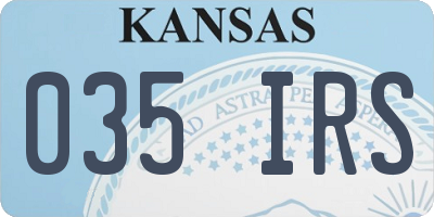 KS license plate 035IRS