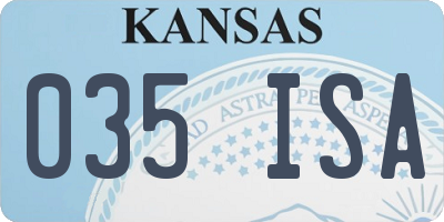 KS license plate 035ISA