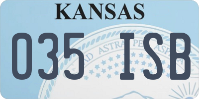 KS license plate 035ISB