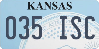 KS license plate 035ISC