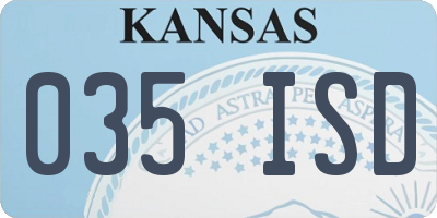KS license plate 035ISD