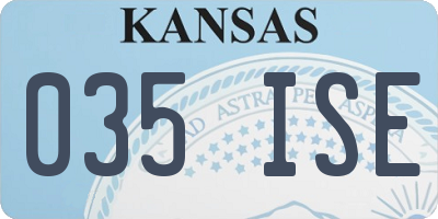 KS license plate 035ISE