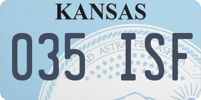 KS license plate 035ISF