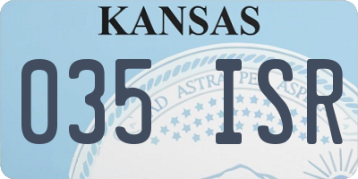 KS license plate 035ISR