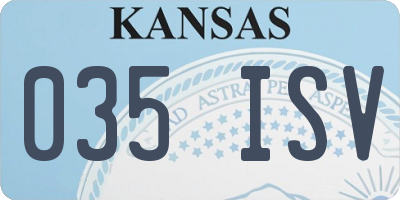 KS license plate 035ISV