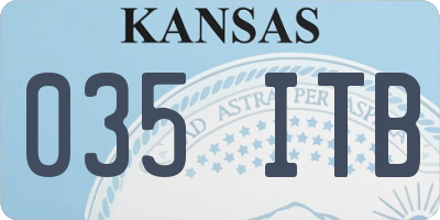 KS license plate 035ITB