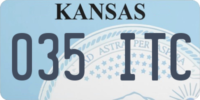 KS license plate 035ITC