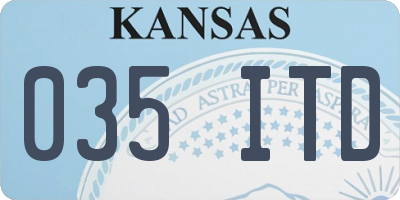 KS license plate 035ITD
