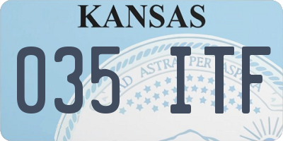 KS license plate 035ITF