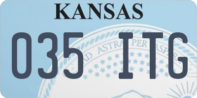 KS license plate 035ITG