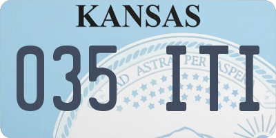 KS license plate 035ITI