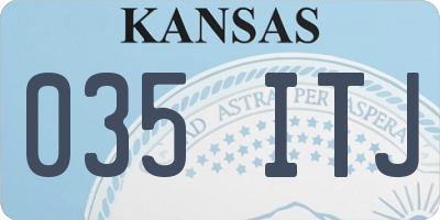 KS license plate 035ITJ