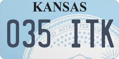 KS license plate 035ITK