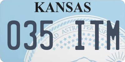 KS license plate 035ITM