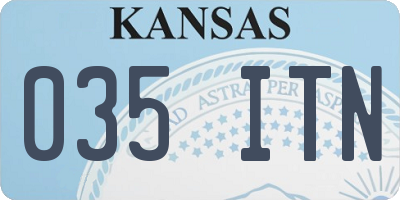 KS license plate 035ITN
