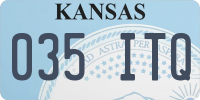 KS license plate 035ITQ