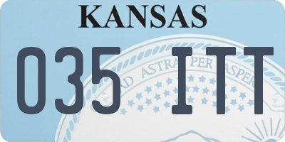 KS license plate 035ITT