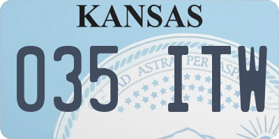 KS license plate 035ITW