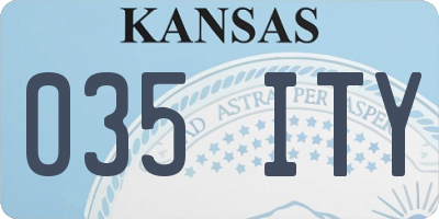 KS license plate 035ITY