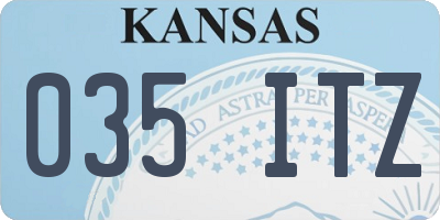 KS license plate 035ITZ