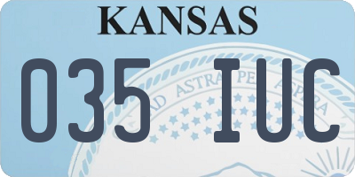 KS license plate 035IUC