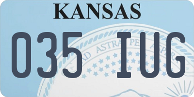KS license plate 035IUG