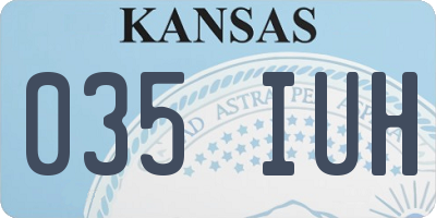 KS license plate 035IUH