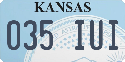 KS license plate 035IUI