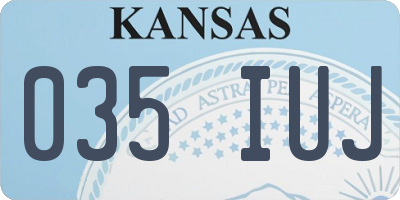 KS license plate 035IUJ