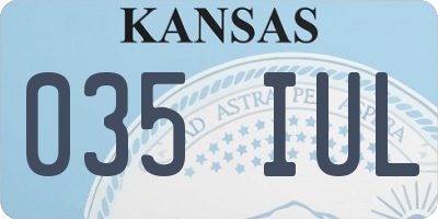 KS license plate 035IUL
