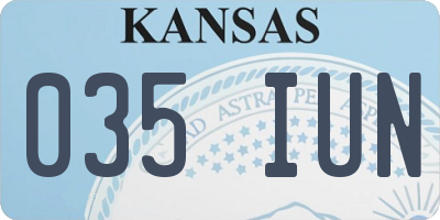 KS license plate 035IUN