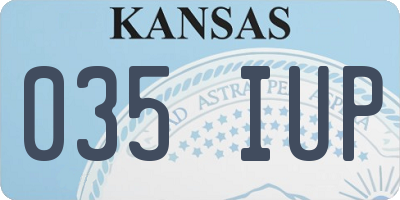 KS license plate 035IUP