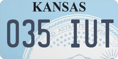 KS license plate 035IUT