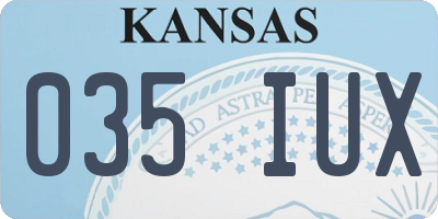 KS license plate 035IUX
