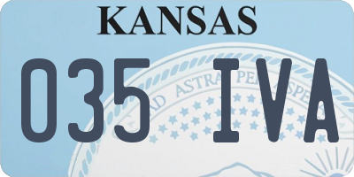 KS license plate 035IVA