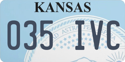 KS license plate 035IVC