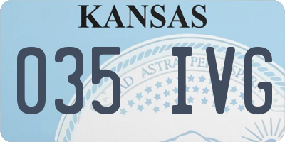KS license plate 035IVG