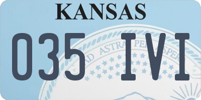 KS license plate 035IVI