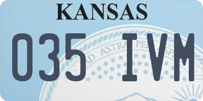 KS license plate 035IVM