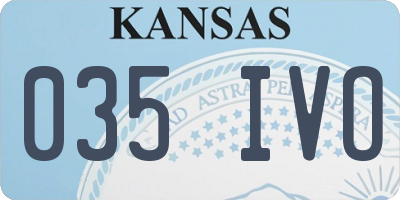 KS license plate 035IVO