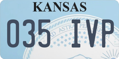 KS license plate 035IVP