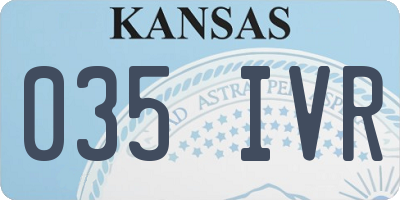 KS license plate 035IVR