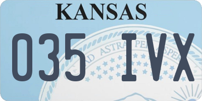 KS license plate 035IVX