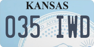 KS license plate 035IWD