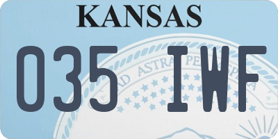 KS license plate 035IWF