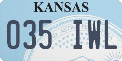 KS license plate 035IWL
