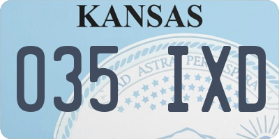 KS license plate 035IXD