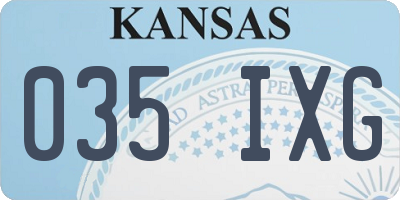 KS license plate 035IXG
