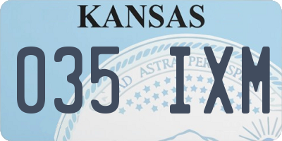 KS license plate 035IXM